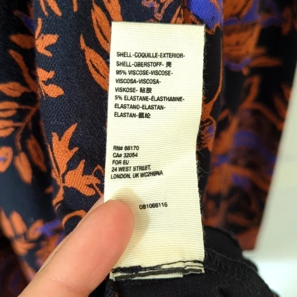 Free People Hello Lover Floral Print Long Puff Sleeve V-neck Tunic Top Black S - Picture 5 of 15